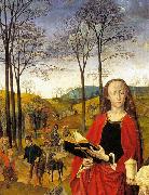 Hugo van der Goes Sts Margaret and Mary Magdalene with Maria Portinari oil on canvas